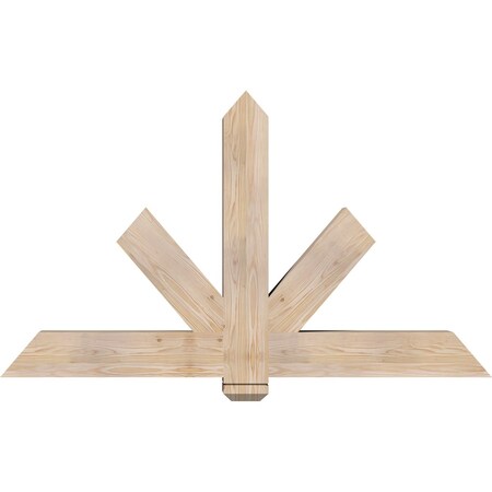 Ekena Millwork Kennewick Smooth Timber Gable Bracket, Douglas Fir, 60"W x 35"H x 5 1/2"D x 5 1/2"F, 14/12 Pitch GBW060X35X0606KEN00SDF